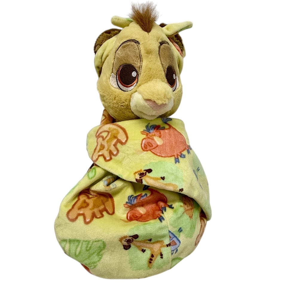 Disney Parks Lion King Simba Plush with Removable Swaddle Blanket